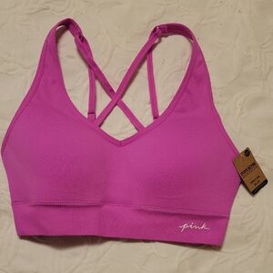 PINK Victoria's Secret Fuchsia Strappy Sports Bra